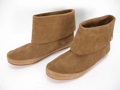 OLUKAI AUANA TAN SUEDE SLIP ON BOOTIES ANKLE BOOTS WOMEN'S 7 - Image 1 of 4