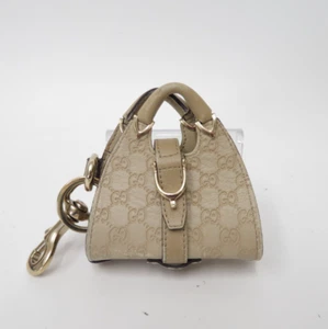 Authentic GUCCI Micro GG Leather Key Holder Key Ring Bag Charm Accessory #42573 - Picture 1 of 16