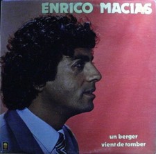 Enrico Macias ‎– Un Berger Vient De Tomber (1981, Vinyl LP) VG+ Condition