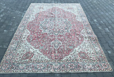 Turkish oushak LARGE area rug 7x10 Handmade Oriental Antique wool rug
