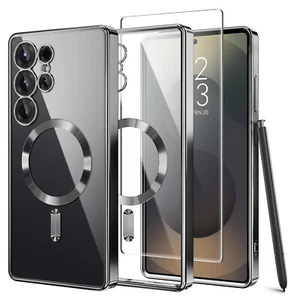 For Samsung Galaxy S25 Ultra Magnetic Plating Case Screen Protector Shockproof - Picture 1 of 54