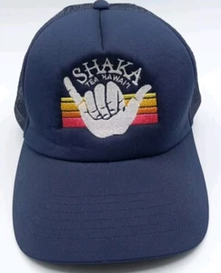 Shaka Tea Hawaii Baseball Cap Snapback By Headstart Navy Blue Fits 7"-8.5" - Picture 1 of 8