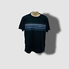 $27 Perry Ellis Mens Microfiber Crew Logo Print Graphic Swim T-Shirt Size S