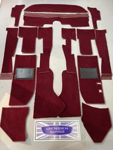 Jensen Interceptor MK 3 Convertible Cockpit Carpet Set # 50483 Burgundy - Picture 1 of 8