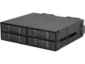 ICY DOCK ToughArmor MB699VP-B Rugged Full Metal 4 Bay 2.5" NVMe U.2 SSD Mobile R - Picture 1 of 7