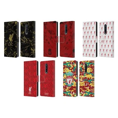 LIVERPOOL FC CREST LIVERBIRD PATTERN 1 PU LEATHER BOOK CASE FOR ONEPLUS PHONES - Image 1 of 4