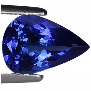 1,33 ct natürlicher D Block Tansanit IGI zertifiziert AA blau violett Birnenschliff - Bild 1 von 2