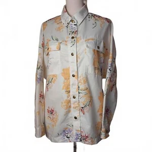 Davi & Dani Floral Trucker Jacket Light Oversized Medium - Picture 1 of 6