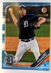 2019 Bowman Paper Sky Blue Alex Faedo 157/499 - Bild 1 von 2