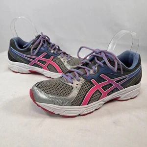 Asics Gel Contend 2 Women's A390713 Running Sneakers Size 11 Pink/Blue/Silver - Picture 1 of 9