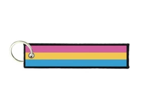 Llavero Llavero Etiquetas Tela Motocicletas Coche Motociclista Linda Bandera Pansexual - Imagen 1 de 1