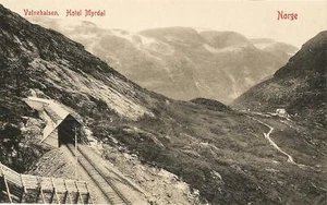 Postcard Norway Vatnahalsen Myrdal Hotel Aurland Bergen Railway c1909-15 MINT - Picture 1 of 1