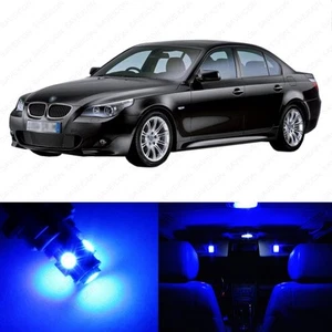 19 x Blue LED Interior Light Package For 2004 - 2010 BMW 5 Series M5 E60 + TOOL - Picture 1 of 7