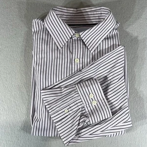 Croft & Barrow Long Sleeve Dress Shirt - Gray & Purple Striped Easy Care Men's L - Picture 1 of 10