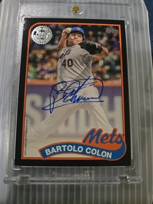 2024 Topps Bartolo Colon #89BA2-BC 1989 Topps NEGRO Automático/199 New York Mets Foto 1 de 2