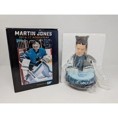 2016-17 San Jose Sharks #31 Martin Jones Bobblehead SGA NIB Presented By SAP - Image 1 of 4