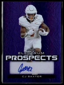 2024 Leaf Electrum - Prospects Auto Purple #PA-CJB CJ Baxter #9/15 - Bild 1 von 2