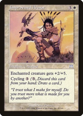 (4x) IMPROVISED ARMOR - Onslaught – MTG Magic the Gathering Card - Uncommon - Image 1 of 4
