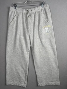 Victoria's Secret PINK Sweatpants Womens Medium Gray Phi Beta Pink Rhinestone - Picture 1 of 14
