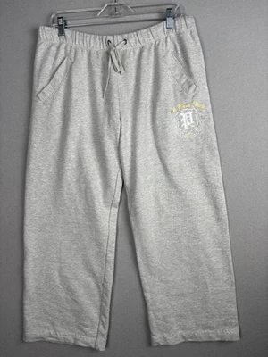 Victoria's Secret PINK Sweatpants Womens Medium Gray Phi Beta Pink Rhinestone - Image 1 of 4