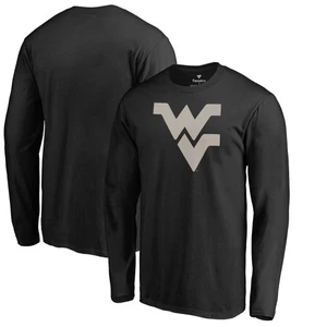 Men's Black West Virginia Mountaineers Cloak Long Sleeve T-Shirt - Picture 1 of 3