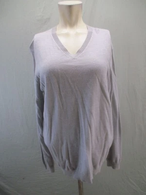 Pronto Uomo Talla L Mujer Gris 100% Lana Merino Cuello en V Cómodo Suave Pull Over 327 Foto 1 de 4