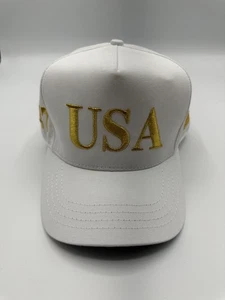 Official Trump USA 45-47 Cali Fame White Snapback Hat Cap - Picture 1 of 6