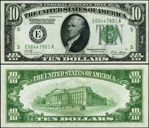 FR. 2002 E $10 1928-B Federal Reserve Note Richmond E-A Block Choice CU+ - Picture 1 of 3