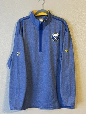 Men’s 3XL NWOT Buffalo Sabres Fanatics Authentic Pro 1/4 Zip Jacket Blue - Image 1 of 4