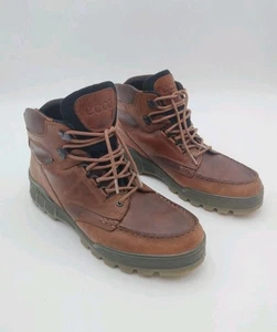 Ecco Track 25 Brown Gore-Tex Boots Size EU 46 US 12 Ankle Hiking Shoe (Read) - Picture 1 of 19