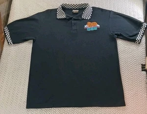 Vintage 90's Cracker Barrel 500 Nascar Polo Men's Black XL Hartwell Sports - Picture 1 of 23