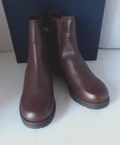 NWOB Authentic COLE HAAN CAMEA CHELSEA Madeira Brown Leather Boots Size 9 B - Picture 1 of 8