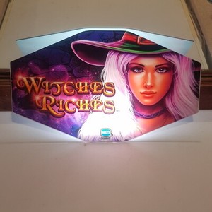 IGT "Witches Riches" Pokie Plexi Slot Machine Topper Insert  
