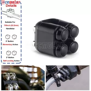 7/8" 22mm 4 Button Handlebar Switch Latch Momentary / Self Locking Switch 12V - Picture 1 of 9