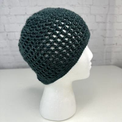 Handmade New Clem Lion Brand Re-Spun Recycled Polyester Knit Beanie- Adult S/M - Image 1 of 4