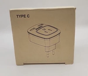 Europäischer Reisestecker Adapter, Tessan International Netzstecker mit 2 USB, Typ C - Bild 1 von 2
