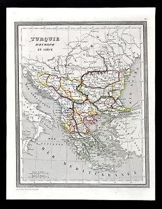 1835 Monin Fremin Map - Turkey Europe Greece Constantinople Romania Bulgaria - Picture 1 of 1