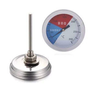 300 Barbecue BBQ Smoker Grill Thermometer Temperature Gauge Stainless Steel - Picture 1 of 13