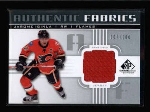 JAROME IGINLA 2011/12 SP GAME USED SILVER JERSEY RELIC #007/100 AZ6492