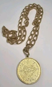 Napier Inca Azteca Calendario Cinturón/Collar Tono Dorado Disfraz Cosplay 34" - Imagen 1 de 6