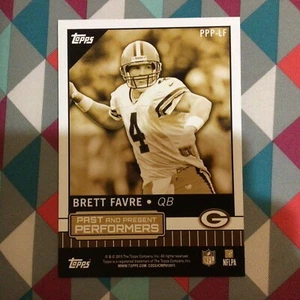 Eddie Lacy / Brett Favre #LF Packers 01/10 made 2015 Topps Past Present Gold 5x7 - Picture 1 of 2