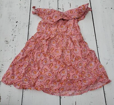 Vestido Gap Niños Niñas Rosa Estampado Floral Volantes Talla 6-7 NUEVO Foto 1 de 3
