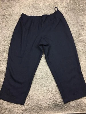 Pantalones de vestir Plaza South para mujer talla 24W azul cremallera lateral espalda elástica Foto 1 de 4