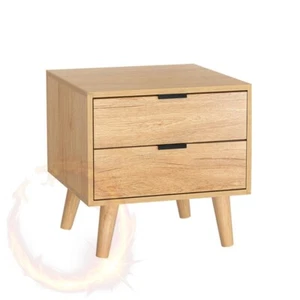 Artiss Bedside Table 2 Drawers Nightstand Side End Table Storage Cabinet Pine - Picture 1 of 7