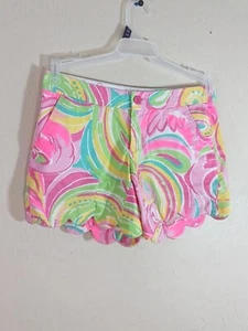 LILLY PULITZER YOUTH GIRL BUTTERCUP SHORTS FLORAL 100% COTTON SIZE 00 - Picture 1 of 8