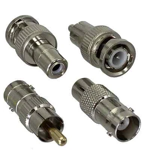 BNC To RCA TV Male Plug & Female Jack Center RF Coaxial Adapter Connector 50ohm - Picture 1 of 13