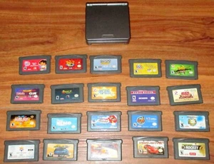 Nintendo Game Boy Advance SP Graphite System + 20 Kids Game Lot - Picture 1 of 10