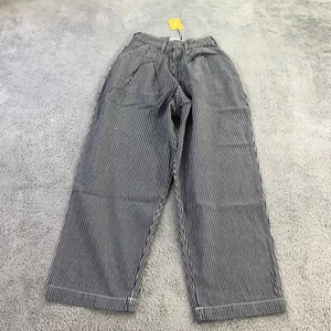 LF Markey Pants Womens 2 US Blue Stripe Mega Slacks Chino Wide Leg Baggy - Picture 1 of 10