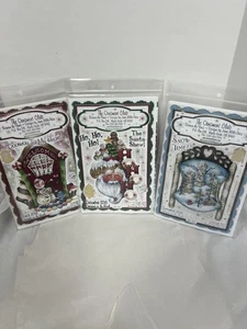 Jamie Mills-Price Ornament Club 2015 3 Christmas patterns w/wood New in pkg - Picture 1 of 7