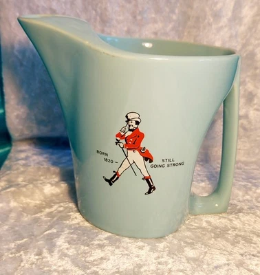 WADE REGICOR VINTAGE JOHNNIE WALKER WATER JUG PITCHER DUCK EGG BLUE 5.5IN TALL - Image 1 of 4